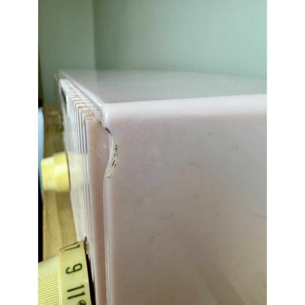 VTG Pricilla Pink Motorola 57CF Alarm Clock AM Radio 1950s Sputnik Retro Works - Picture 4 of 13